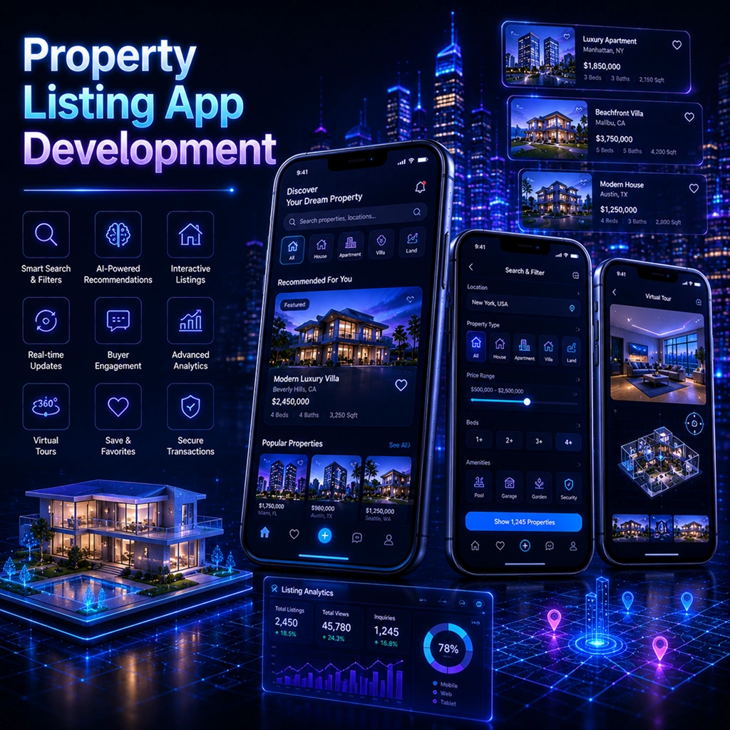 Real estate property listing app development services